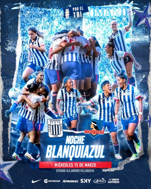 El afiche del anuncio de la Noche Blanquiazul. | Alianza Lima