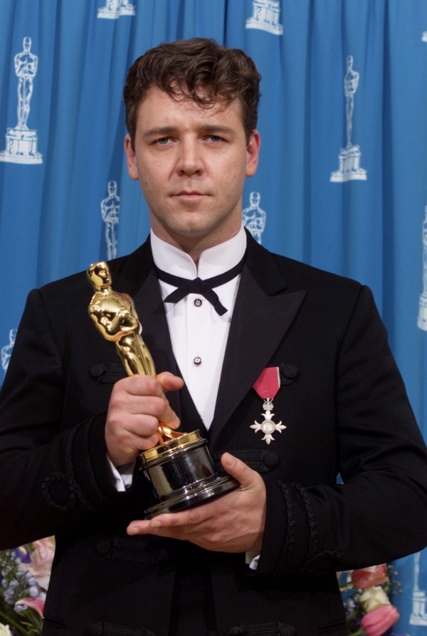Russell Crowe ganó el Oscar a mejor actor en 2001 gracias a Gladiador. Imagen: Getty.