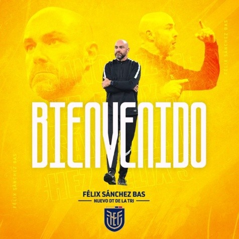 Félix Sánchez fue oficializado como el nuevo entrenador de la selección de Ecuador. Foto: Twitter.