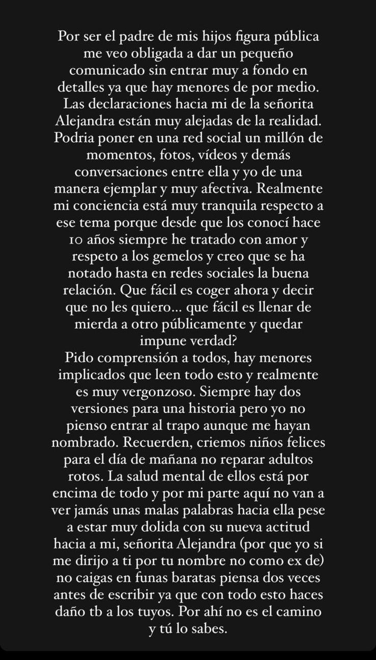 Este es el comunicado de Cristina Morales, esposa de Gary Medel.