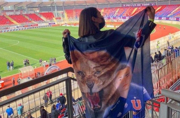 Julissa en el estadio de Talca el año pasado (Instagram)