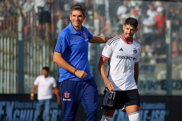 Mauricio Pellegrino y Matías de los Santos se reencontraron en el Superclásico. (Agencia Uno).