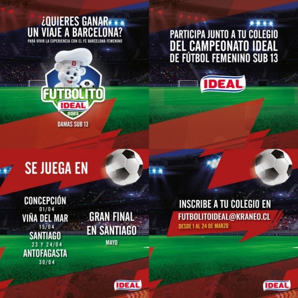 Los detalles para inscribirse en la Copa Futbolito Ideal