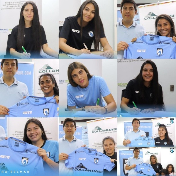 Las 10 jugadoras que firmaron contrato esta semana, además de Katy Cubillos. | Deportes Iquique