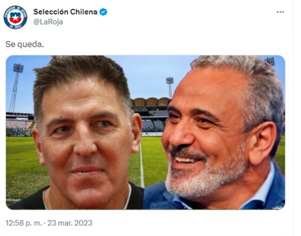 Aclaramos que la imagen es producto de una composición digital independiente y no es acción de la cuenta oficial de Twitter de la selección chilena