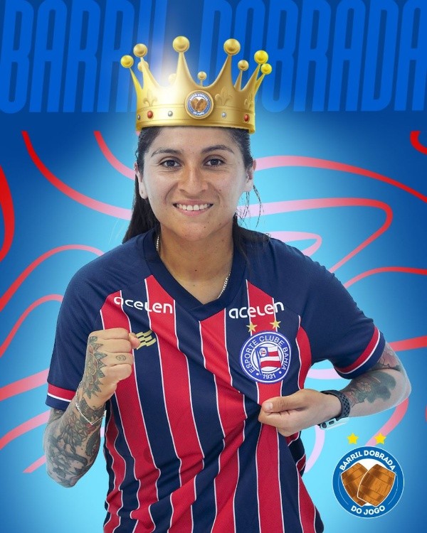 Acuña elegida como la MVP de Bahía vs Gremio. | @ecbahia