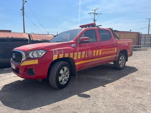 El vehículo que hizo de ambulancia en Antofagasta vs Palestino. | Alfonso Bastías