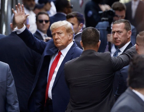 Donald Trump ingresando al Tribunal Penal de Manhattan (Getty Images)