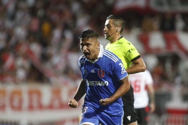 Así gritó Nicolás Guerra el golazo que le anotó a Curicó Unido. (Photosport).
