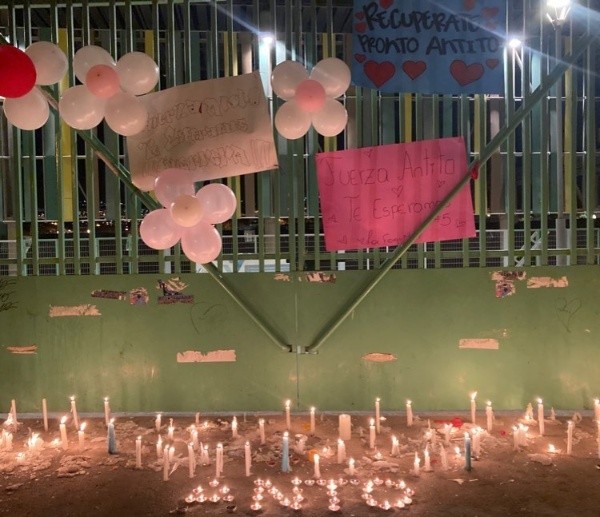 Una de las últimas velatones realizadas en homenaje a Antonia en el estadio Luis Valenzuela. | Instagram