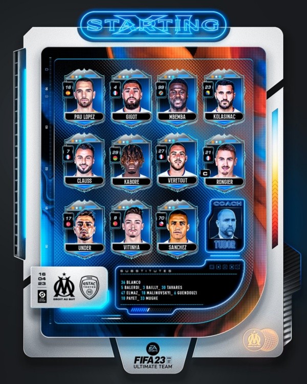 Formación del Marsella.