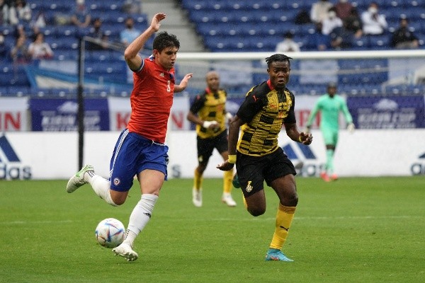 Benjamín Kuscevic en acción ante Ghana. (Getty Images).