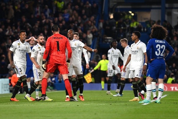 La tremenda atajada de Courtois se celebró como un gol en el Real Madrid. Foto: Getty Images