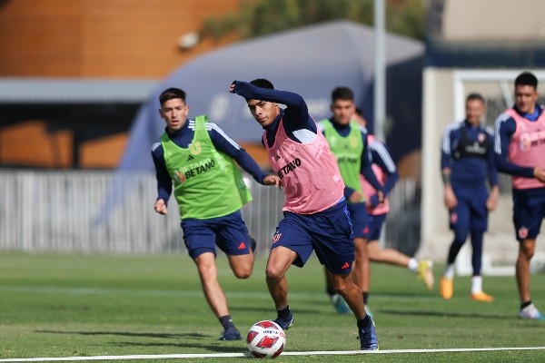 Darío Osorio entrena con normalidad en el CDA. Foto: U. de Chile.
