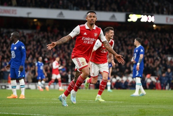 Gabriel Jesús selló el triunfo del Arsenal ante el Chelsea. Foto: Getty Images