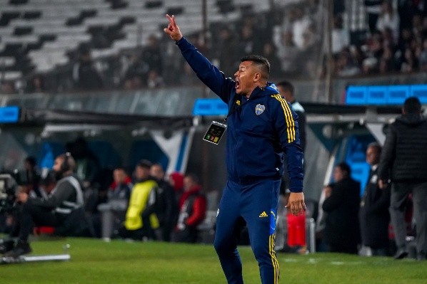Esta vez fue Jorge Almirón, entrenador de Boca Juniors, el encargado de criticar la cancha del Estadio Monumental. | Foto: Guillermo Salazar.