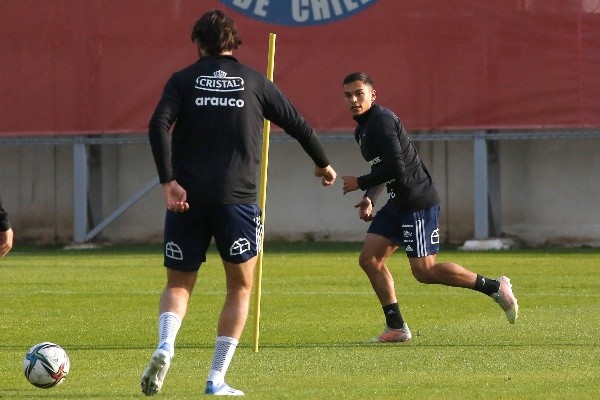 Nayel Mehssatou en sus entrenamientos en la Roja. Foto: Photosport.